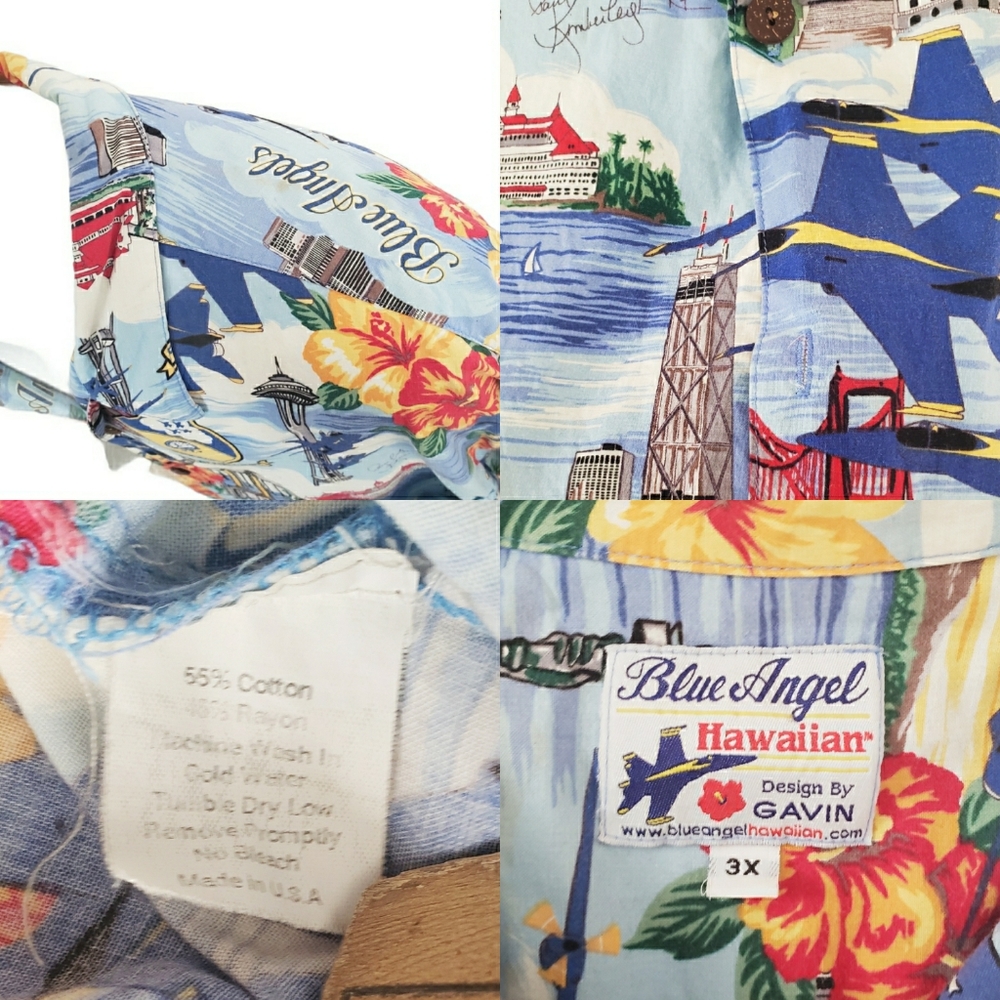 ‼️SOLD‼️ US Navy Art By Gavin Blue Angels Hawaiian - Picture 4 of 16